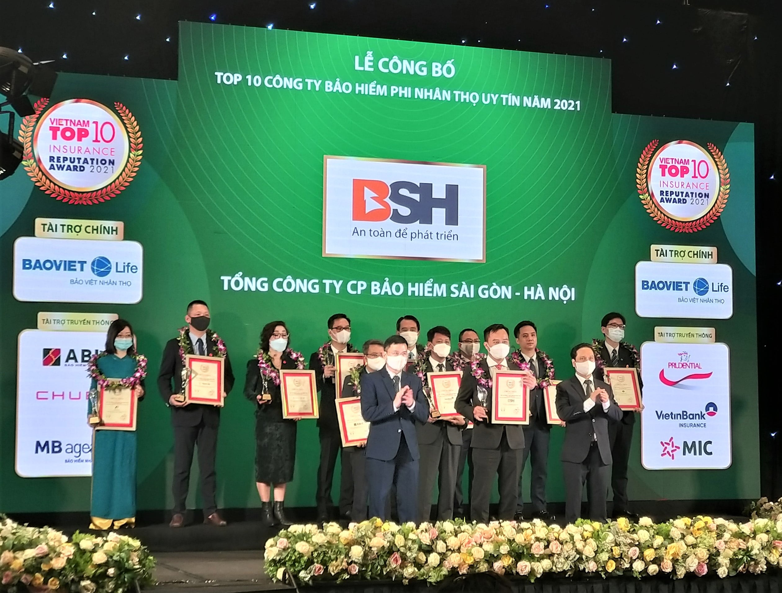 Bảo hiểm BSH được vinh danh TOP 10 thương hiệu Bảo Hiểm uy tín 2021